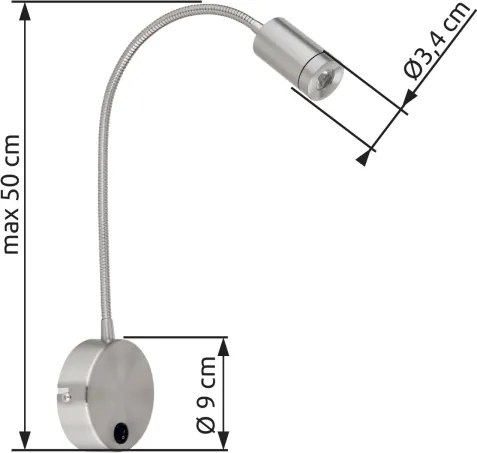 Globo 57311N - LED Flexibilná lampička MILLY LED/3W/230V