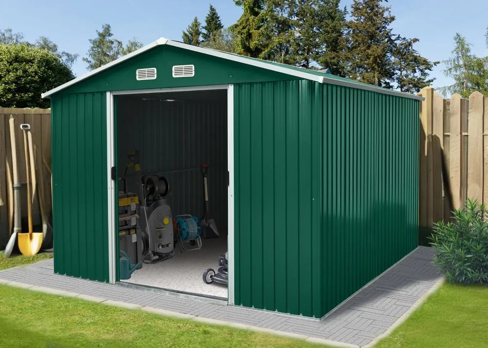 Záhradný domček BestBerg ZDB-9Z / 9 m² / 279 x 324 x 211 cm / zelený