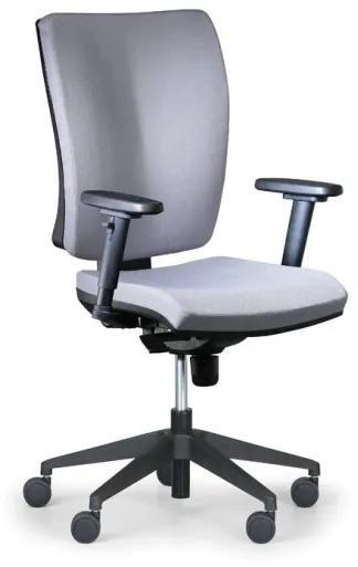 Antares Kancelárska stolička LEON PLUS, sivá, s podpierkami rúk