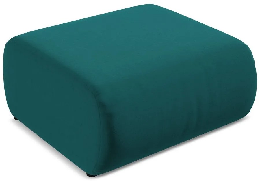 Tyrkysovomodrá zamatová podnožka Ekahi – Makamii