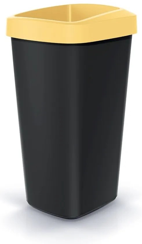 Set košov na triedený odpad, hranaté, 4 x 25 l, farebná