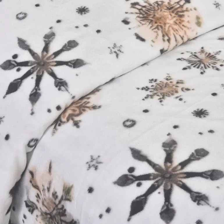 Mikroplyšové obliečky Brown flake 200x140cm+90x70cm TiaHome