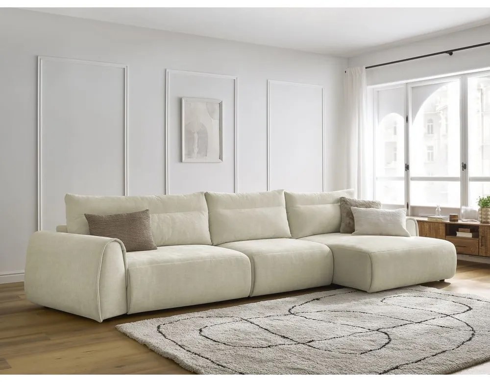 Béžová rohová pohovka Aden – Bobochic Paris