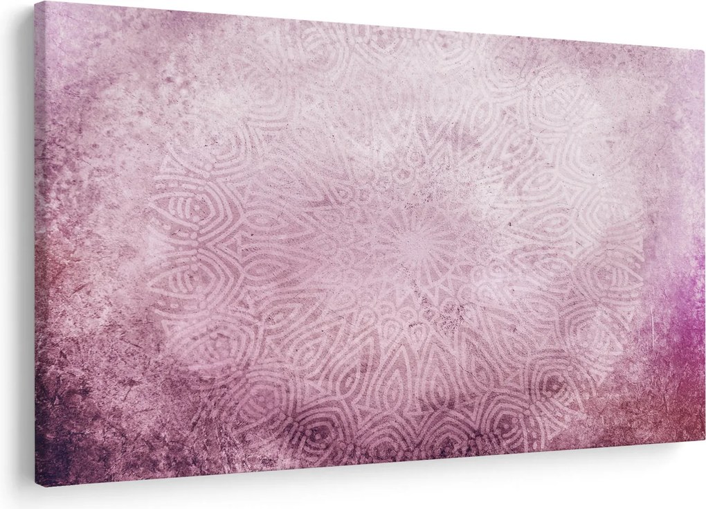 Obraz - Mandala v ružovej stene (90x60 cm)