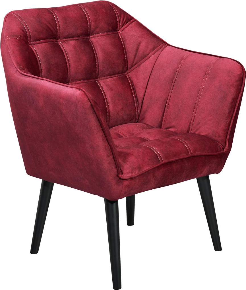 XXXLutz KOKTAILOVÉ KRESLO, textil, kompozitné drevo, vínovočervená MID.YOU - Kreslá - 002220053008