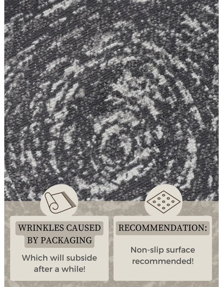 Sivý okrúhly koberec ø 160 cm Gloria Cavallo – Hanse Home