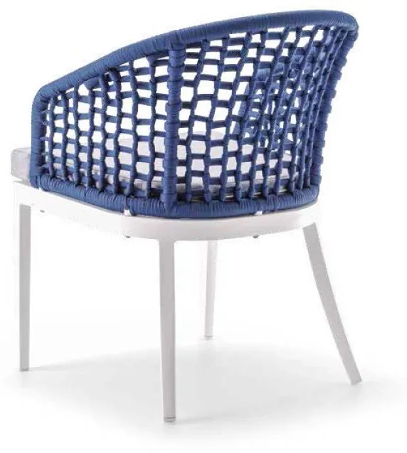 KOS kreslo white/blue