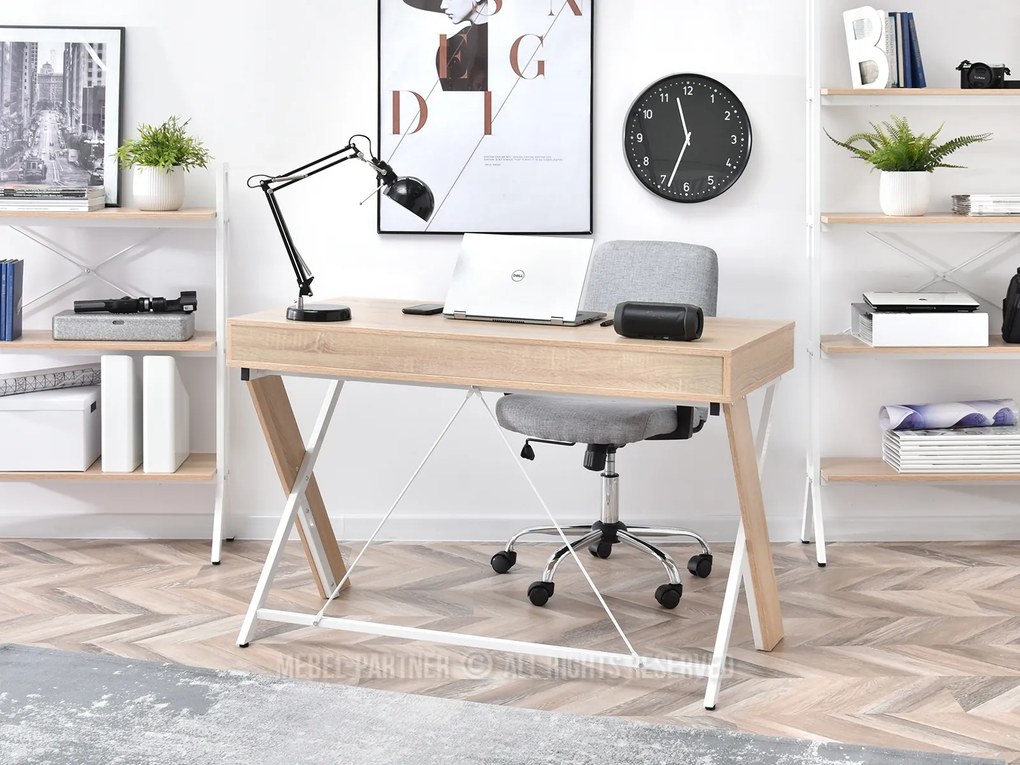 PC stolík Hilly (dub). Akcia -30%. Vlastná spoľahlivá doprava až k Vám domov. 1109763