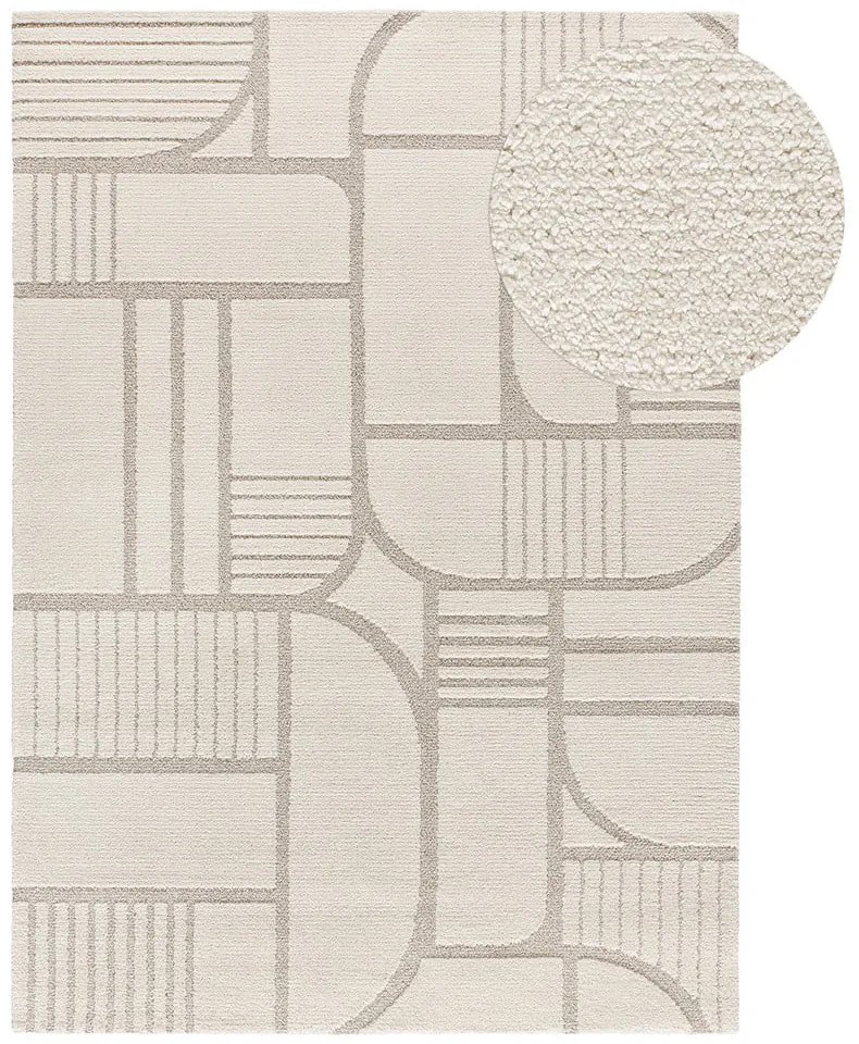 Krémovobiely koberec 120x170 cm Snowy – Universal