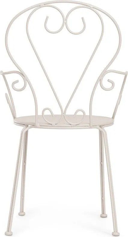 Béžová kovová záhradná stolička Etienne – Bizzotto