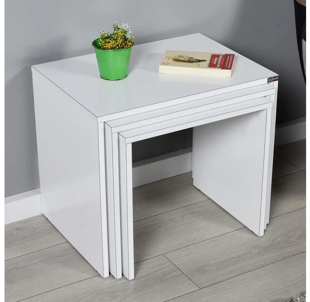 Adore Furniture SADA 3x Konferenčný stolík biela 479ADR1125