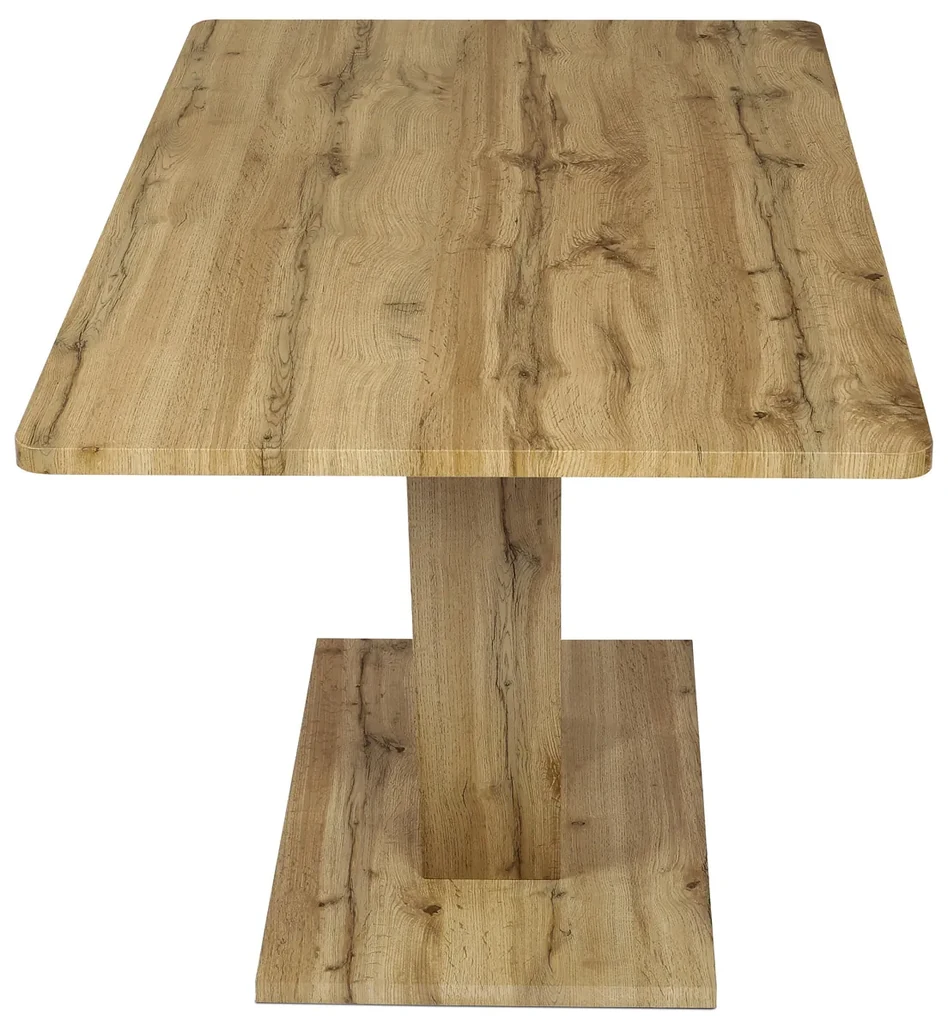 Autronic - Jídelní stůl, 140x80x76 cm, MDF deska, 3D dekor divoký dub - HT-911 OAK VÝPRODEJ