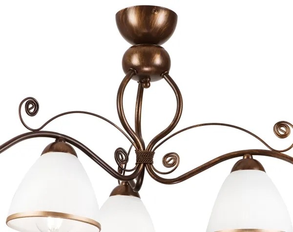 Prisadený luster RETRO 3xE27/60W/230V bronz patina