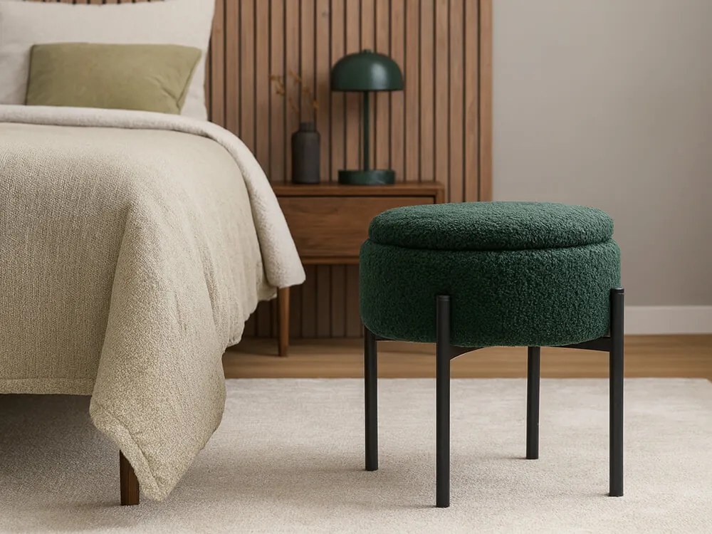 CH Taburetka s úložným priestorom Nora - zelená