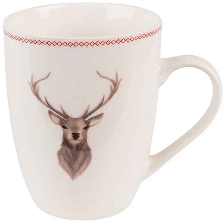 Porcelánový hrnček s jeleňom Cosy Lodge - 12*8*10 cm / 300 ml