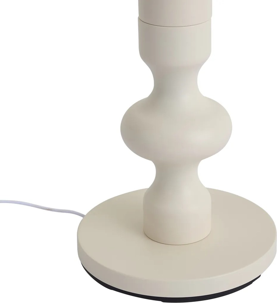 Retro stojaca lampa béžová s látkovým tienidlom 160 cm - Captain