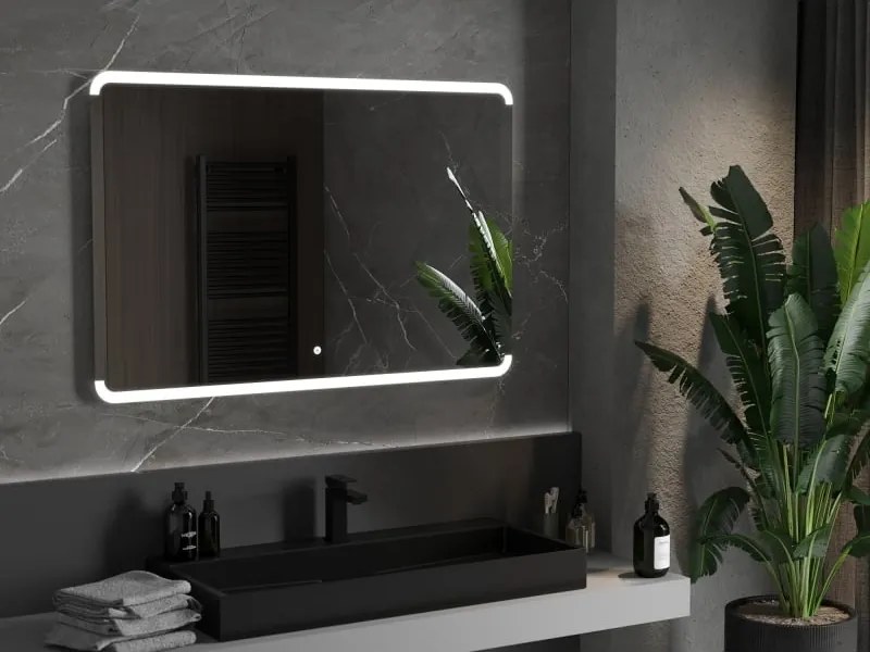 Mexen Nida podsvietené kúpeľňové zrkadlo 120 x 80 cm, LED 6000K, proti hmle - 9806-120-080-611-00