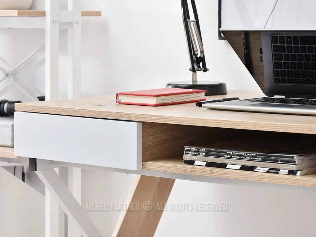 PC stolík Hilly (dub). Akcia -30%. Vlastná spoľahlivá doprava až k Vám domov. 1109763