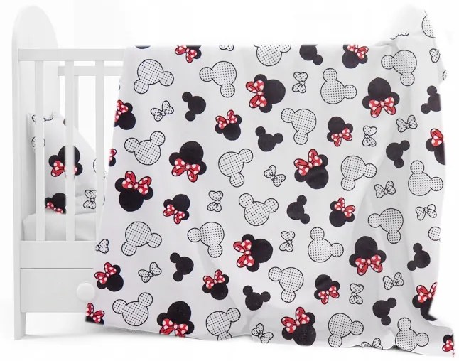 Detské bavlnené obliečky do postieľky 135x100 cm BABYMAM PREMIUM - Myška Minnie