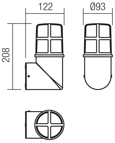 Redo 90196 - Vonkajšie nástenné svietidlo TRITON 1xE27/28W/230V IP54 mosadz