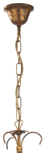 ONLI - Luster na reťazi LUCREZIA 1xE27/22W/230V bronzová