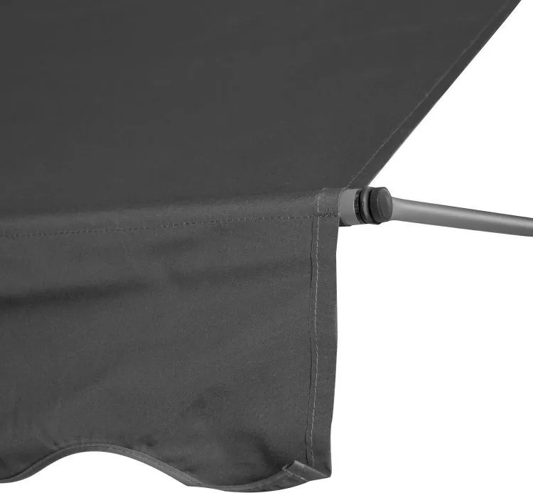 Balkónová markíza na terasu s nastaviteľným sklonom - sivá Šírka: 300 cm