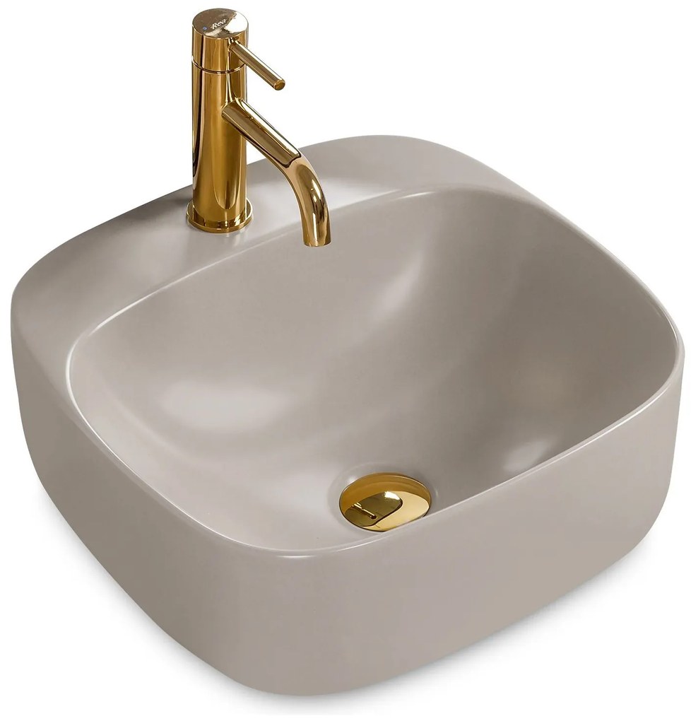 Rea Luiza umývadlo, 43 x 43 cm, šedá matná, REA-U9610