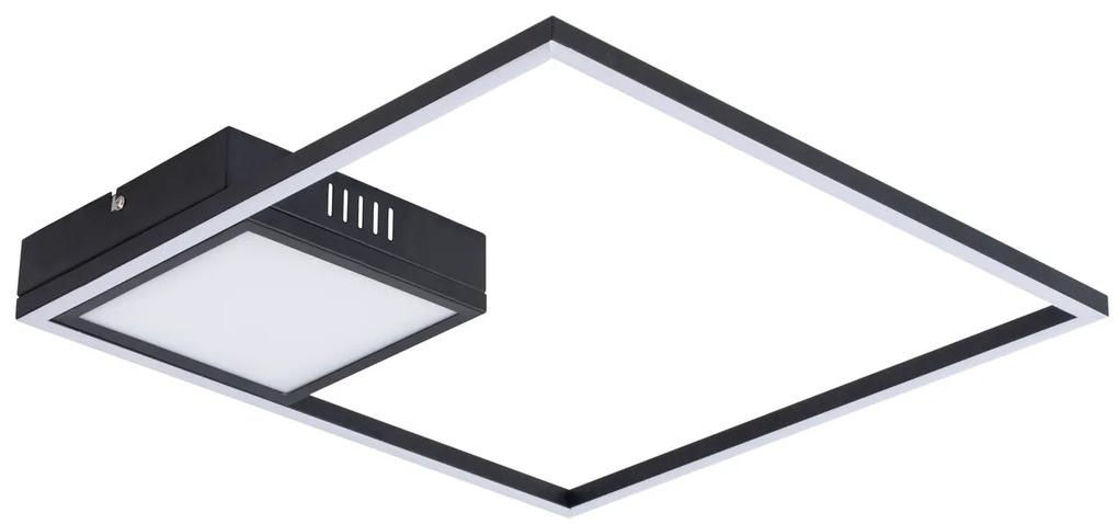 RABALUX LED stropné designové osvetlenie SIRIUS, 30W, denná biela, čierne, štvorcové
