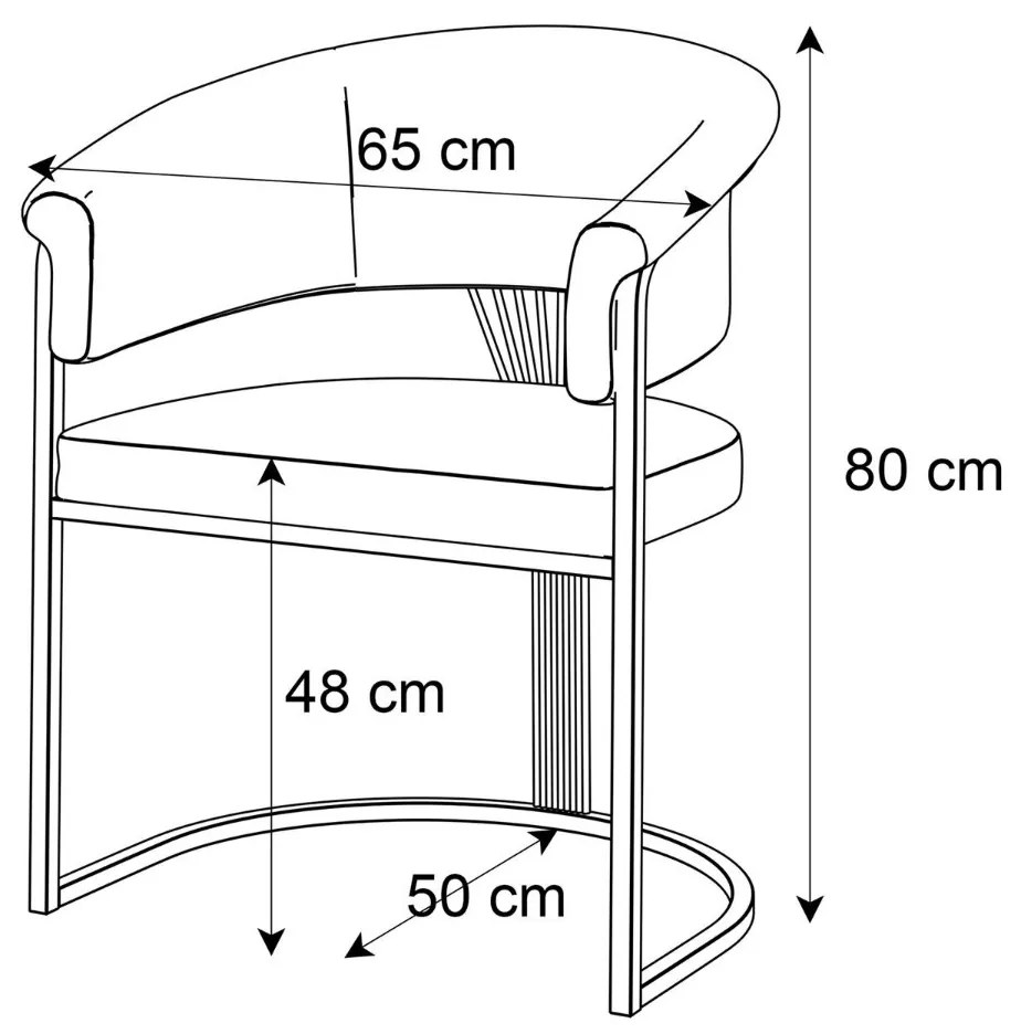 JEDÁLENSKÁ STOLIČKA GISELLE SIVÁ + CHRÓM
