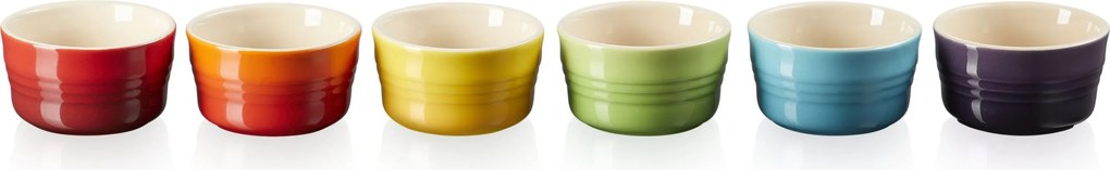 Servírovacie a zapekacie mističky Le Creuset Rainbow 8 cm farebné 6 ks