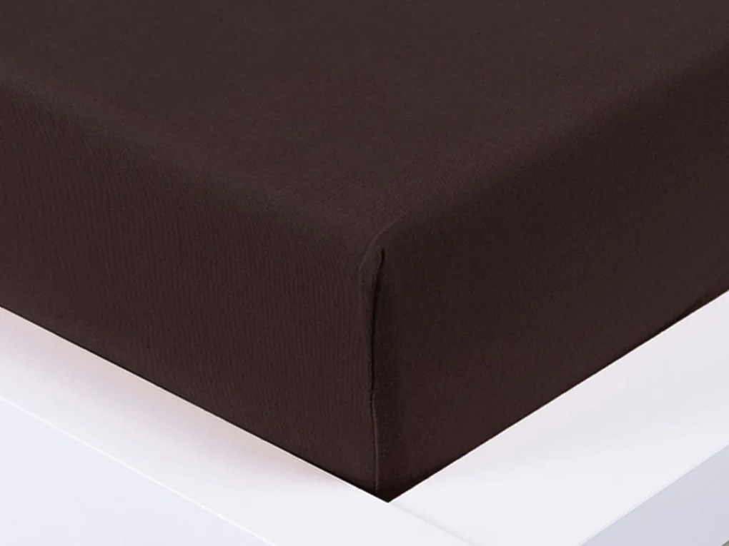 XPOSE® Jersey plachta Exclusive - tmavo hnedá 160x200 cm