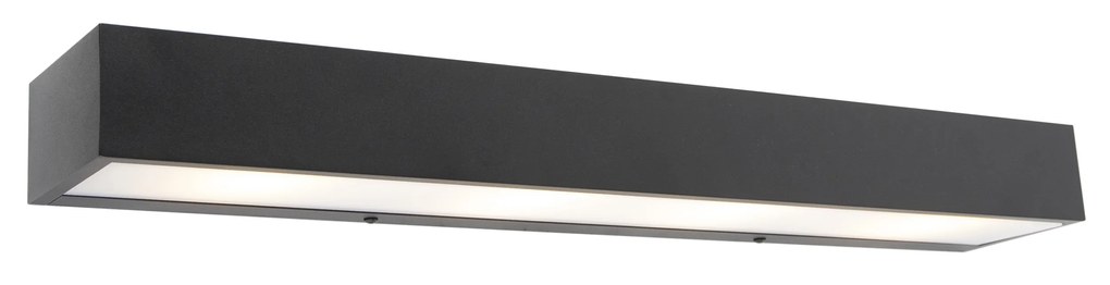 Dizajnová predĺžená nástenná lampa čierna 60 cm - Houx