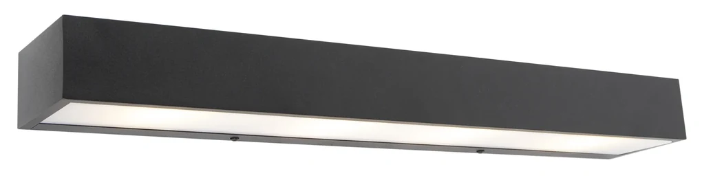 Dizajnová predĺžená nástenná lampa čierna 60 cm - Houx
