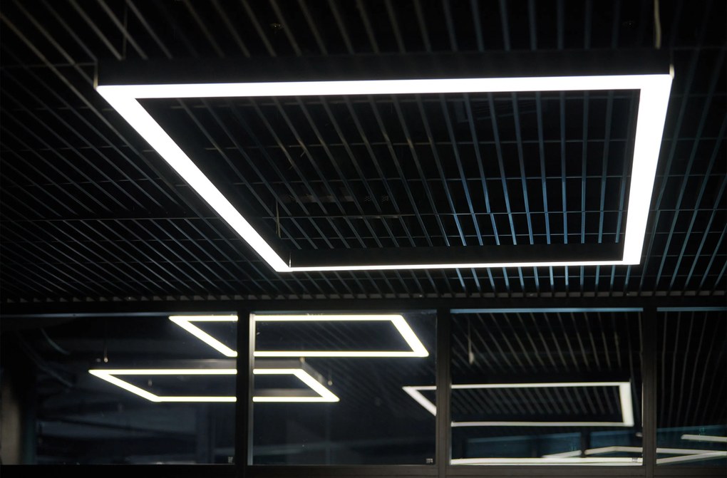 Toolight Toolight, LED stropné svietidlo 60x60x5 cm 36W 4000K APP1284-C, čierna, OSW-00942