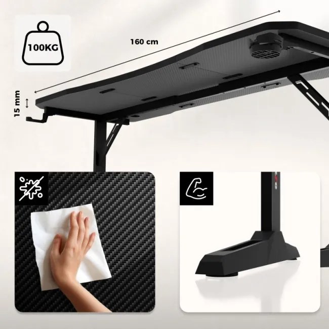 Herný stôl Hero 4.6 Black