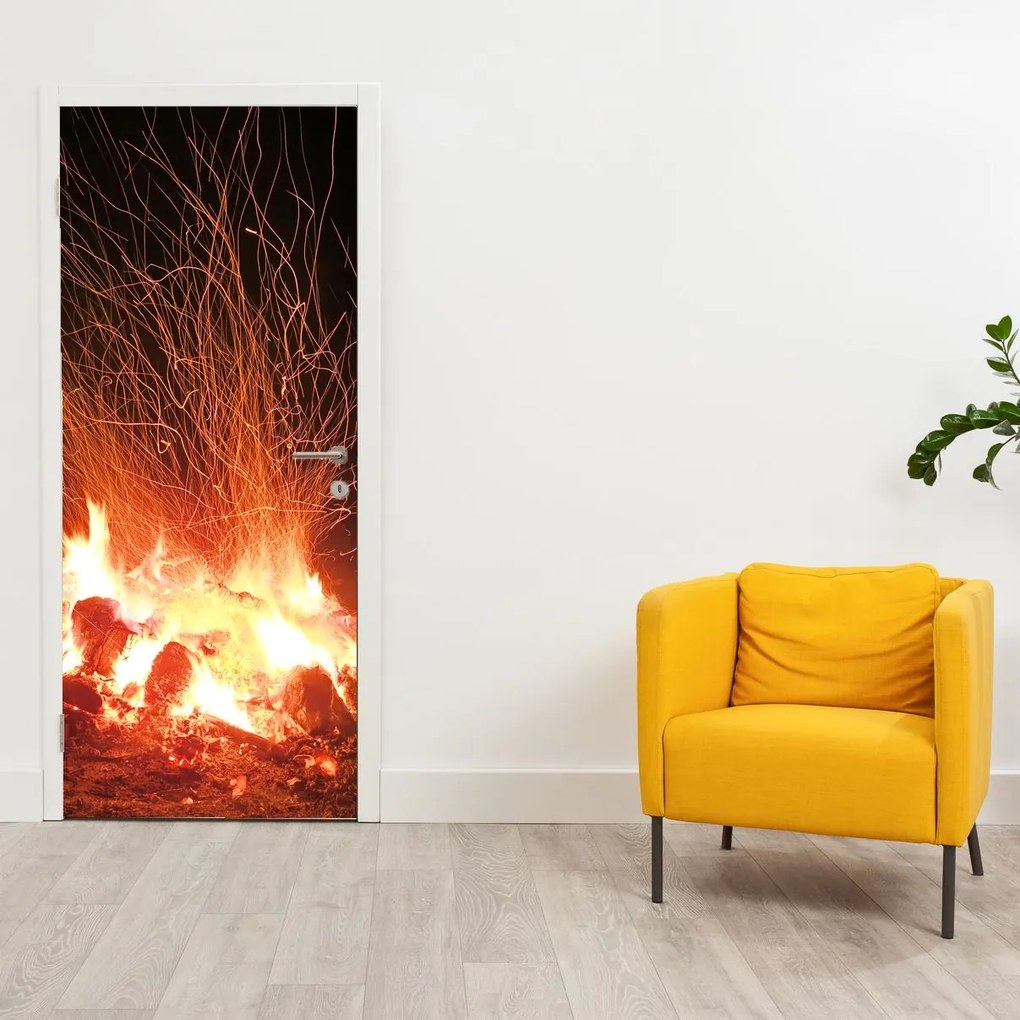 Fototapeta na dvere - Oheň (95x205cm)