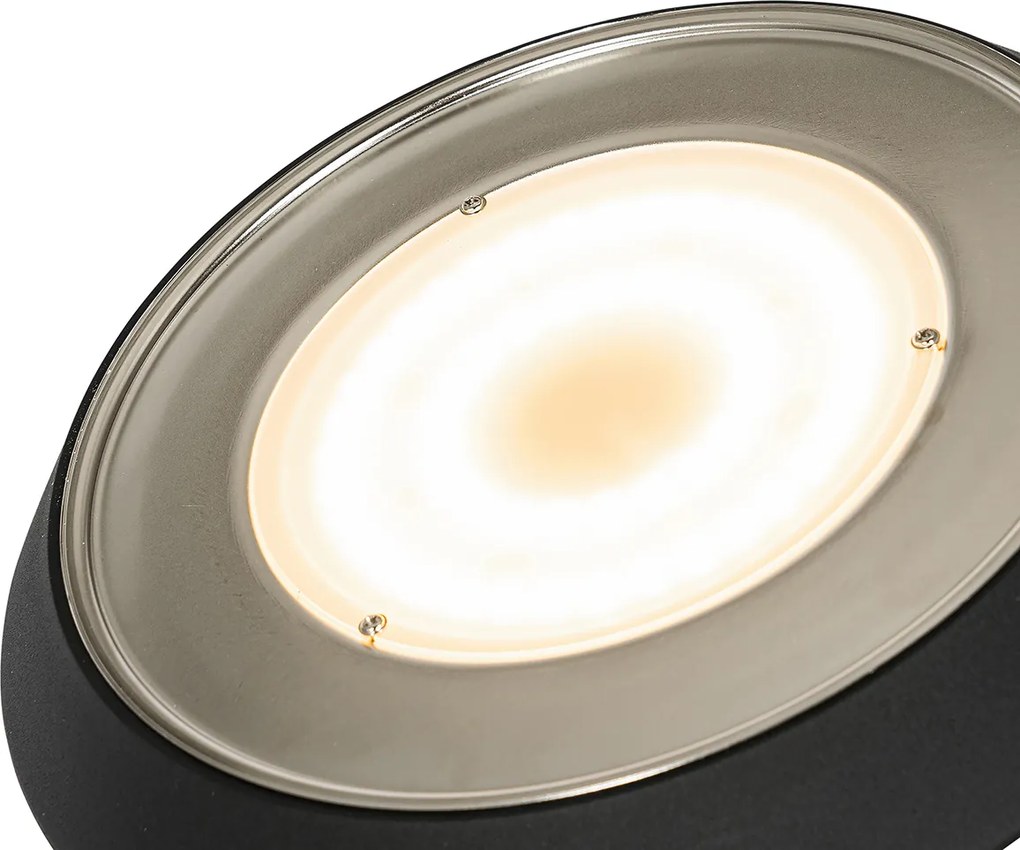 Stojaca lampa čierna vrátane LED a stmievača so svetlom na čítanie - Fez