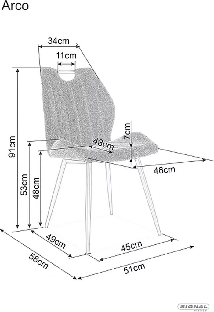 SI Stolička Arco Velvet béžová