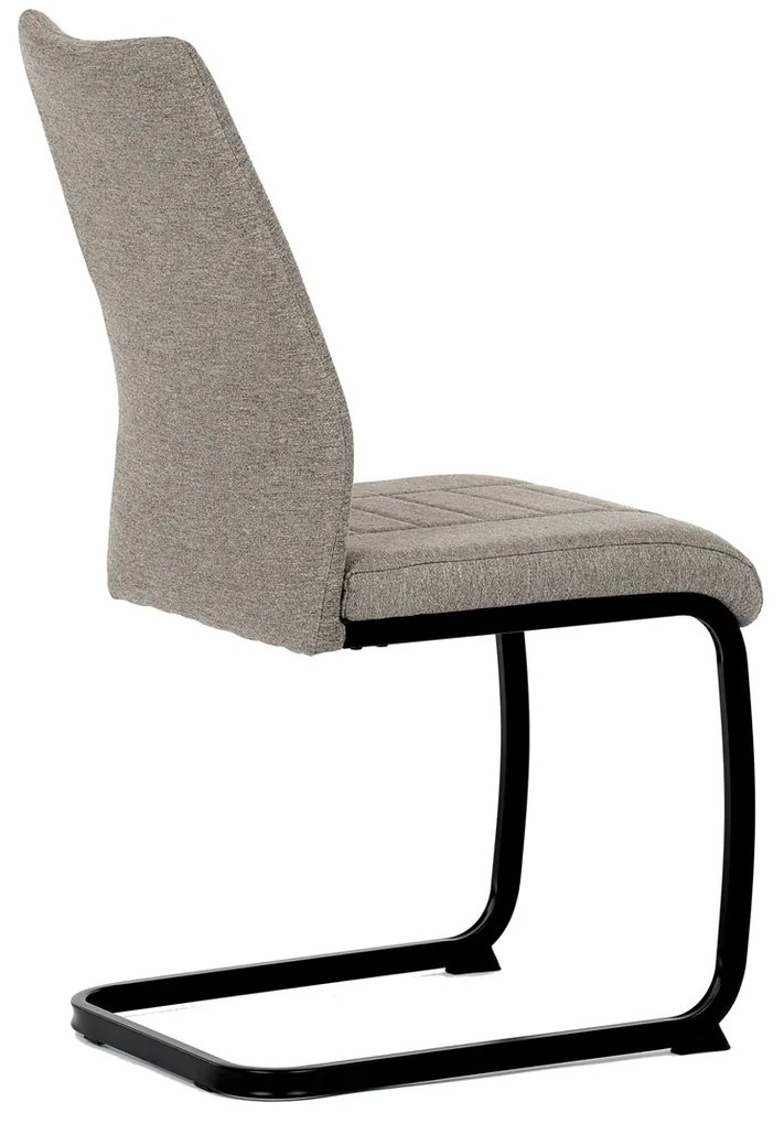 Autronic - Židle jídelní, béžová látka, černé kovové nohy - DCL-438 BR2