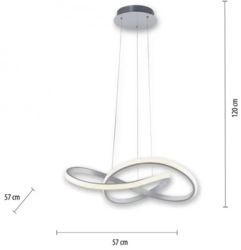 Leuchten Direkt 15402-95-LED Stmievateľný luster na lanku MARIA LED/25W/230V
