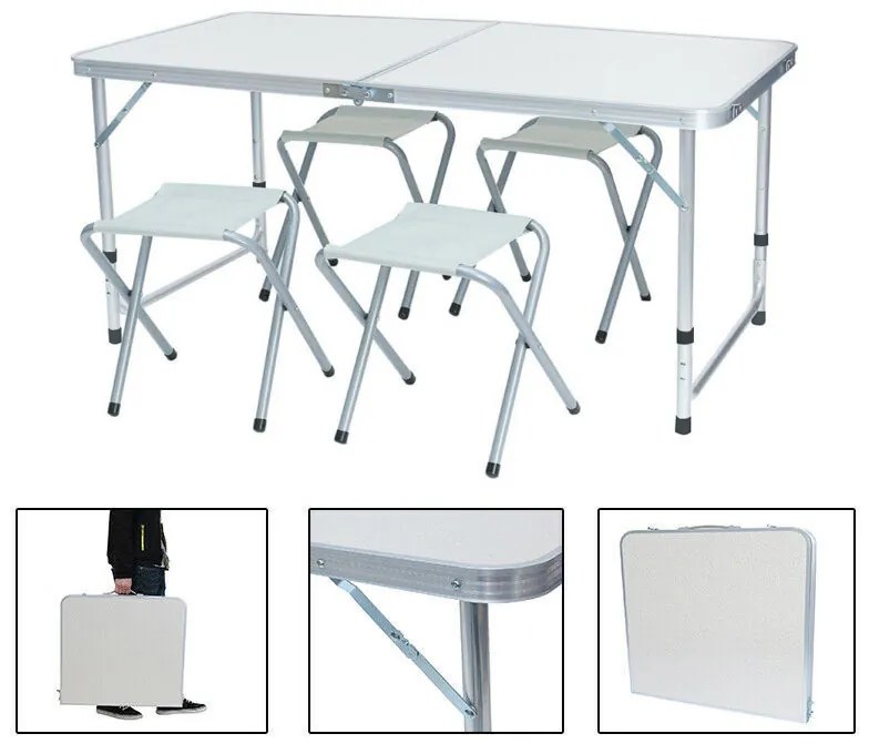 Kempingový stôl so 4 stoličkami