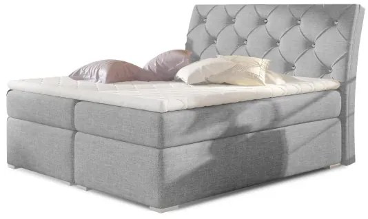 Boxspingová posteľ Marvin, biela 160x200cm (soft 17/BLN 16)