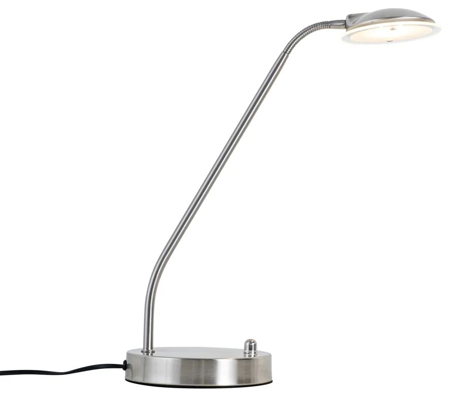 Moderná stolová lampa oceľová vrátane LED - Eva