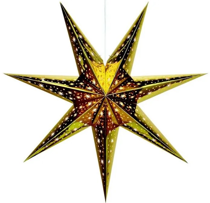 Markslöjd 703614 - Vianočná dekorácia NANNA 1xE14/25W/230V zlatá 75 cm