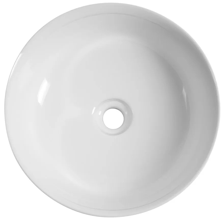Sapho Sapho, ALETTE keramické umývadlo na dosku, vysoké, priemer 41cm, biela, AR459