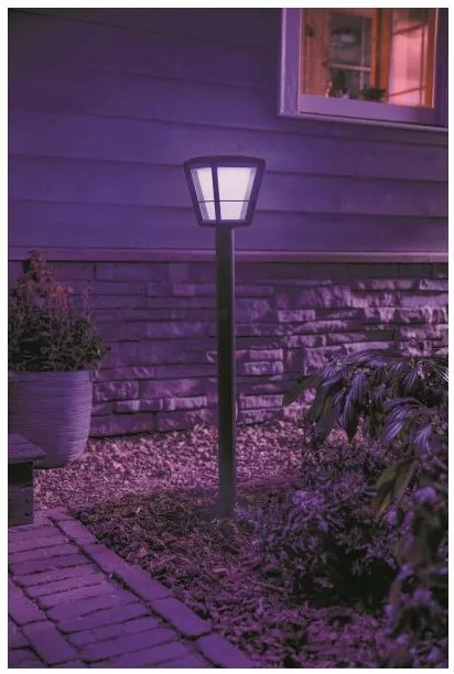 PHILIPS HUE Vonkajšia stojaca LED múdra lampa HUE ECONIC s funkciou RGB, 15W, teplá biela-studená biela, IP44