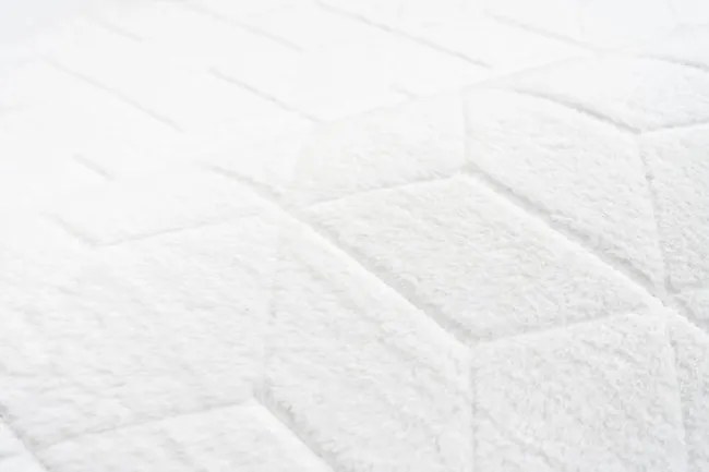 Koberec RABBIT 3D biely kruh