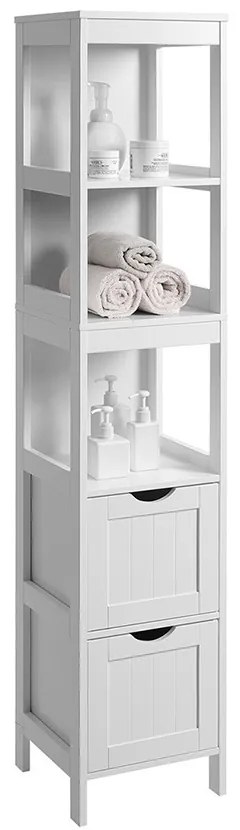 Skrinka s 3 policami a 2 zásuvkami 30x30x141.5 cm