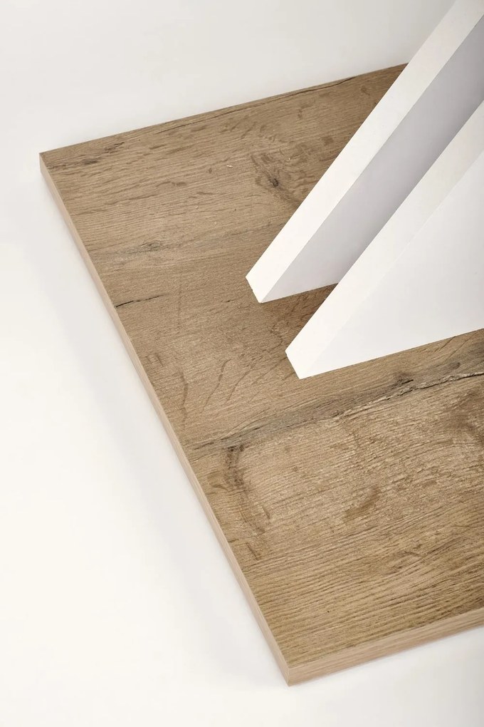 Jídelní rozkládací stůl XARELTO 130/175 cm dub lancelot/bílý