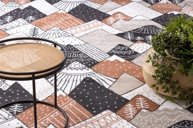 Dywany Łuszczów, Detský kusový koberec Fun Mountains cream, 120x170, viacfarebná, detská izba